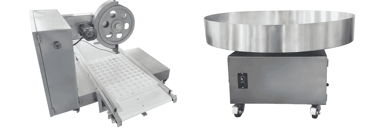 ST-280A Mochi Wrapper Powder Machine/Ball Rounding Machine med Tray Alighting